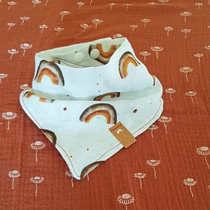 Musselin Halstuch für Babys und Kleinkinder - Regenbogen Orange